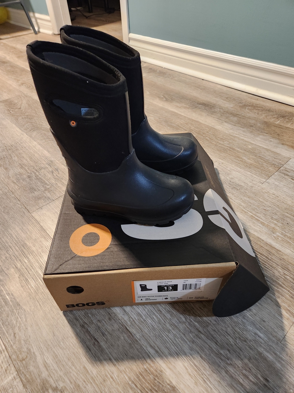 Bogs Kids Black Waterproof Rain & Snow Boots